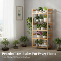 Indoor/Outdoor Use three-level Plant storage areaSaving Multi-Tier Plant Ladder Natural visually appealing Tiered Shelf Freestanding for Gardeners, Home Decorators, Apartment Dwellers, Balcony, casement ledge, Living Room, Patio