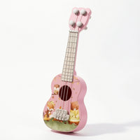 Mini Ukulele Toy Glossy Toy Ukulele with Four Strings Musical Instrument Educational Lightweight for Toddlers, Home, Classroom
