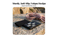 Wear-Resistant Rappelling Hand Pad Aviation Aluminum Claws Climbing Rope Grip Pad Durable Ridged Hand Grip Lightweight for Rock Climbers, Mountaineers, High-Altitude Workers, Mountaineering, Caving, Working at Height, Construction
