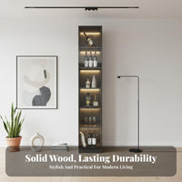 Dining Room Sideboard Hutch Solid Wood Construction Modern Beverage Bar Cabinet Multi-Functional Beverage Bar Storage Cabinet for Homeowners