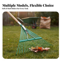 Telescopic Foliage Rake Flexible Tines Steel Tine Foliage Rake Anti-Slip Grip Lightweight for Landscapers