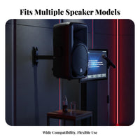 Thickened Material KTV Speaker Wall Bracket All Metal Construction Telescopic Arm Speaker Mount 360-Degree Rotation Audio Equipment Accessory for Home Theater Enthusiasts, Bar, Conference Room, Stage