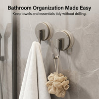 Bedroom Universal Heavy Duty Suction Cup Hooks for Secure Storage, Strong with for Cabinet Side and Wardrobe