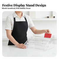 Acrylic Card Display Rack Tiered Design Multi-Tier Display Rack Space-Saving