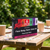 6 Pieces Face and Body Paint Stick Twist-up Face Paint Stick Smooth for Parties
