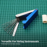 Portable Guitar Nut File Set Easy to Use Guitar Nut Slotting File Set Quick Cutting for Guitarists, Musicians, Workshop, Music Studio, Home