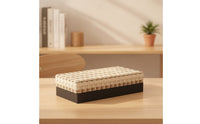 Storage Box with Lid Rigid Lidded Organizer Compact Rectangular Bin with Lid for Dressing Table, Bedroom
