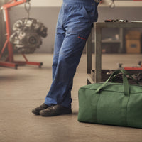 Canvas Tool Bag Heavy-Duty Zippered Tool Bag Organizer for Mechanics, Electricians, Job Site, Workshop, Car