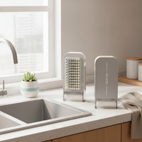 Ventilated Soap Box with Brush Modern Soap Dish with Brush Sturdy Sink Organizer Rinse-Friendly for Shower