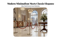Stainless Steel Stanchion Post Heavy Duty Base Queue Line Barrier Elegant Design VIP Rope Stanchion 4-Way Connection for Exhibition Organizers, Business Owners, Hotels, Shopping Malls, Theaters, Museums