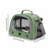 Bird Carrier with Perch Adjustable Shoulder Strap Parrot Travel Bag Soft-Sided