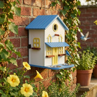 Birdhouse Feeder with Bowls Decorative Hanging Birdhouse Outdoor Hanging Bird Feeder for Gardeners, Backyard, Patio