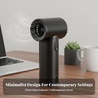 5 Speed Settings USB Rechargeable Mini Fan Brushless Engine Handheld Fan Powerful Airflow Quiet Operation for Travelers, Commuters, Office Workers, Outdoor, Travel, Camping, Desk