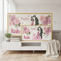 2026 New Cross Stitch Kit "Happiness Agreement" for Wedding Gift