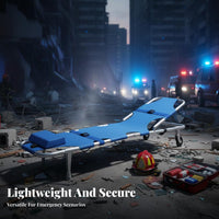Lightweight Folding Stretcher Long-Lasting Portable Rescue Stretcher Heavy Duty Aluminum Alloy Medical Cot High Load Capacity for Firefighters Personnel, Ambulances, Sports Venues, Nursing Homes