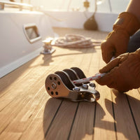 Triple Pulley Block Compact Ball-Bearing Pulley Hardware Corrosion-Resistant Smooth-Running for Sailors, Marine Rigging