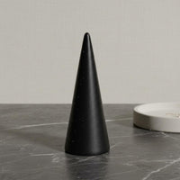 Black Wooden Rings Stand Elegant Cone Rings Holder Versatile Retail Supply for Photographers