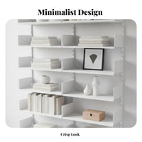 adaptable Track Shelving Minimalist Design dual-channel groove Upright Rail Space-Saving Wall Organizer for DIY hobbyists, Students, Study Room, Bedroom, Closet