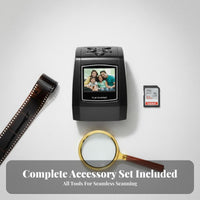 No Computer Required 35mm Film Scanner High Resolution 35mm Film and Slide Scanner Color LCD Screen Slide to Digital Converter Compact Design for Photography Enthusiasts, Archivists