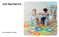 Child-Safe Kids Table and Chair Set Long-Lasting children's Study Desk Set Rounded Corners Toddler Activity Table Easy to Clean for Toddlers, Preschoolers, Teachers, Classroom, Playroom, Daycare, Bedroom