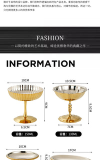 304 Stainless Steel Dessert Bowl with Stem