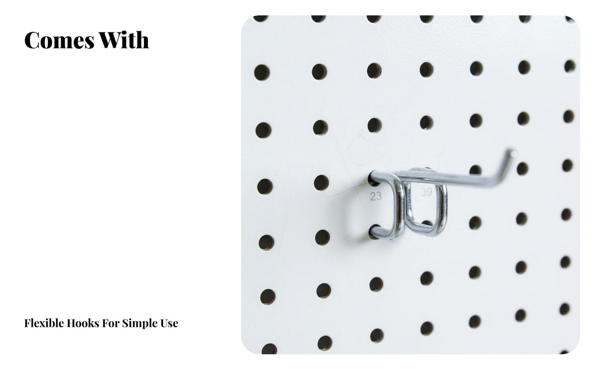 Floor Standing Pegboard Rack Multi-Functional Freestanding Pegboard Display Heavy Duty Commercial Fixture for Retailers, Supermarket, Workshop, Garage