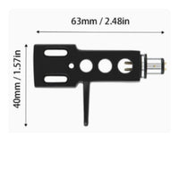 High-Gloss Finish LP Vinyl Player Holder Includes 4 High-Fidelity Cables Universal Turntable Headshell Audio Equipment Part for DJs