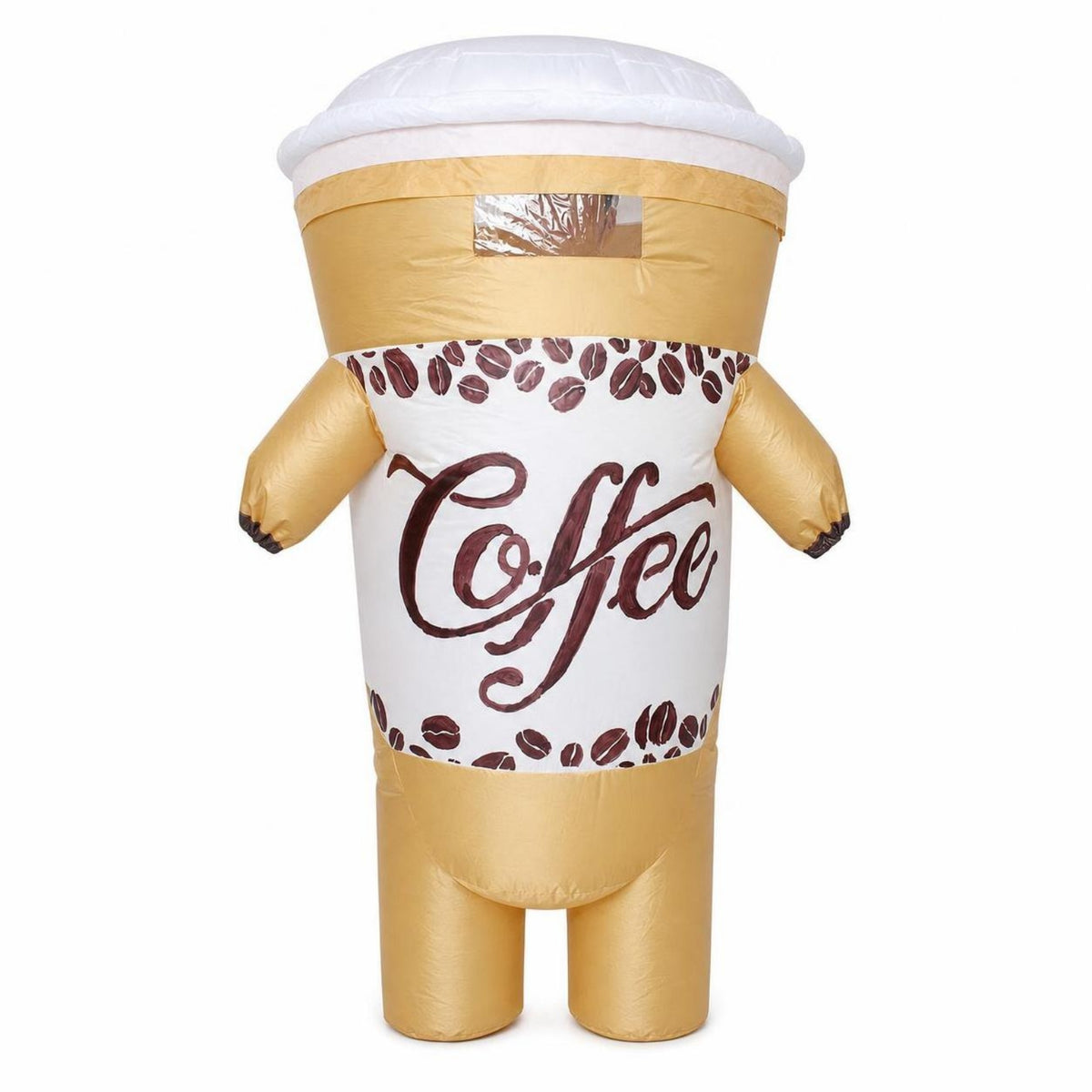 Inflate Inflatable Coffee Cup Suit Full-Body Coffee Cup Costume One Size Fits Most Inflatable Costume Oversized for Cosplayers