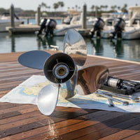 Stainless Steel Propeller Splined 4 Propeller Polished for Boaters