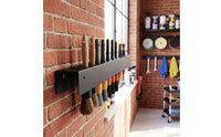 High Capacity Car Detailing Brush Holder Compact Detailing Brush Holder Black Tool Organizer Long-Lasting for Garage