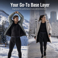 Men's Thermal Underwear Set, Fleece Lined Compression Base Layer for Winter Sports