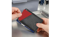 Electronic Security Blocking Carbon Fiber Bifold Wallet Long-Lasting Slim Bifold Wallet Lightweight Front Pocket Card Holder