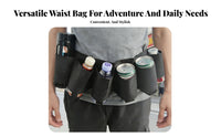 Hands-Unrestricted Beer Can Holder Belt Quick Release Buckle 6 Pack Beer Belt Portable for Tailgaters, Cleaners, Tailgating, Parties