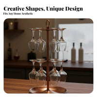 Inverted Vino Glass Display European Design Freestanding Vino Glass Stand Freestanding Stemware Stand Decorative Bar Accessory