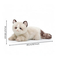 Stuffed Cat Furry Stuffed Cat Kitten Stuffed Toy Collectible Huggable for Collectors, Desk Decoration, Shelf Display