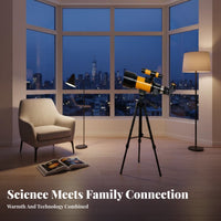 Large Opening 70mm Beginner Tele Erect Image Astronomical Tele with Tripod Ideal Gift Portable Stargazing Easy to Assemble for Beginners, Amateur Astronomers, Moon Watching, Educational Purposes, Backyard, Nature Viewing