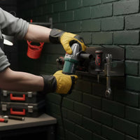 Angle Grinder Holder with Hook Rack Heavy-Duty Angle Grinder Storage Rack Space-Saving Metal for DIYers, Garage, Workshop