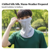 Cooling Sun Protection Face Covering Breathable Cooling Textile Neck Gaiter Face Covering Lightweight Earloop Face and Neck Cover for Women, Cyclists