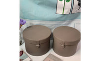 Leather Storage Box Round Storage Box with Lid Minimalist for Closet, Bedroom, Dressing Room
