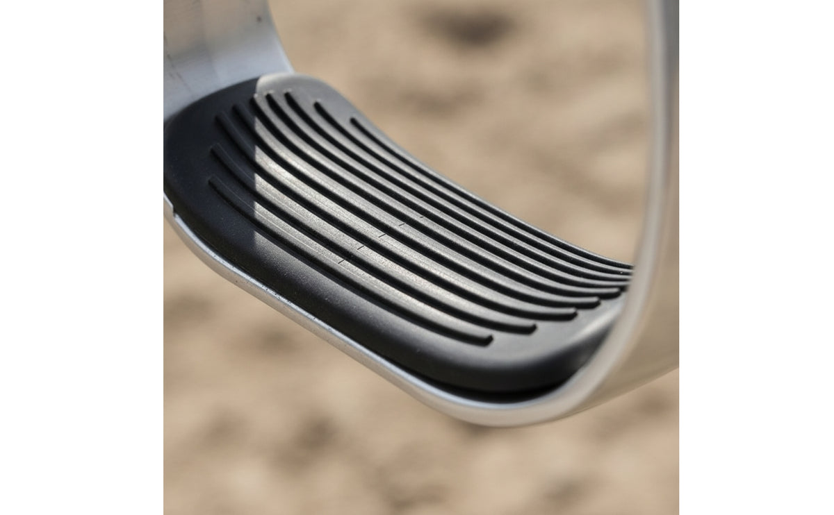 Ribbed Aluminum Stirrups with Rubber Footbed Long-Lasting Western Saddle Stirrups Optimal Support Tack Comfortable for Horse Riders, Equestrians