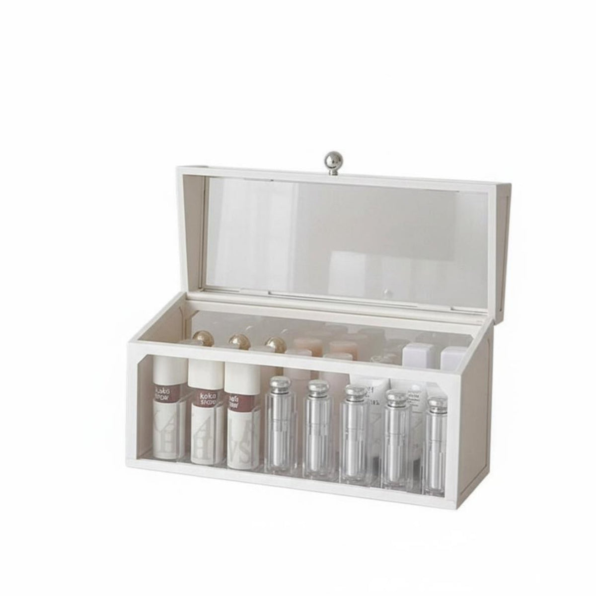 Dustproof Makeup Case with Drawers Large Capacity for Dorm Room, Women, Students