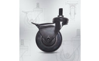 Grill Leg Caster Swivel Locking Caster Wheel Replacement Hardware for Outdoor Cooker Setup