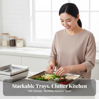 Stackable Ingredient Tray Multi-Compartment Kitchenware Keeps Kitchen Organized