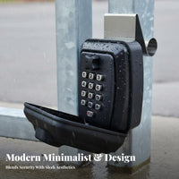 Waterproof Push-Button Lockbox Weather Resistant Push-Button Combination Lockbox Wall-Mounted Key Safe Changeable Code for Property Managers, Property Estate Agents, Outdoors, House Entrance, Emergency Entry, Rental Properties
