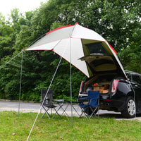 Portable Car Tail Tent for Camping, BBQ, and Beach Shade - Waterproof Sun Shelter Canopy