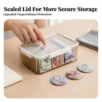 Clear badge Storage Container Transparent Clear-Lid Collectible Case debrisresistant
