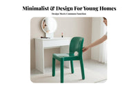 Stackable Plastic Dining Chair bright hues Home Furnishing Space-Saving Seating Furniture for homeowners, Restaurant Owners, Bedroom, Cafe, Balcony