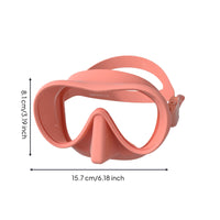 Adjustable Single Lens Dive Mask Soft Mask with Tempered Glass Comfortable Swim Goggles with Nose Cover Low-Volume for Divers, Snorkelers, Swimmers, Scuba Diving, Snorkeling, Pool