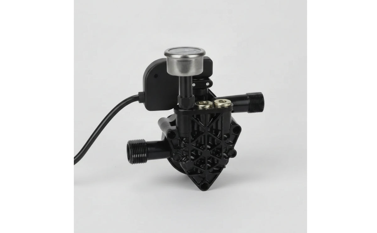 220V Car Washer Pump Head Assembly Handheld Pressure Washer Pump with Threaded Ports for DIYers