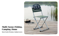 Foldable Portable Fishing Stool foldable Design Folding Chair space-saving Outdoor Furniture Lightweight for Anglers, Fishers, Camping, Hiking, exploring, Gardening